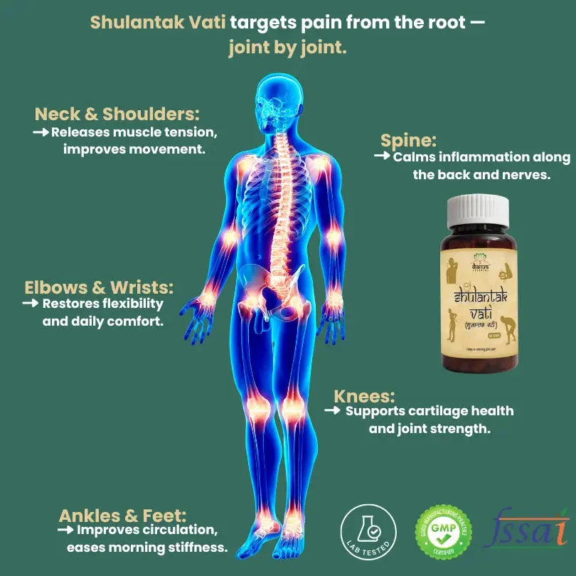 Shulantak Vati - Helps Keep Joints Strong, Flexible & Free- Dhanura Ayurveda